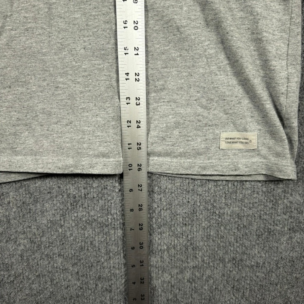 Life is Good Crusher Tee Womens Size‎ XL Gray Chocolate Quote Long Sleeve V-Neck - Picture 10 of 14